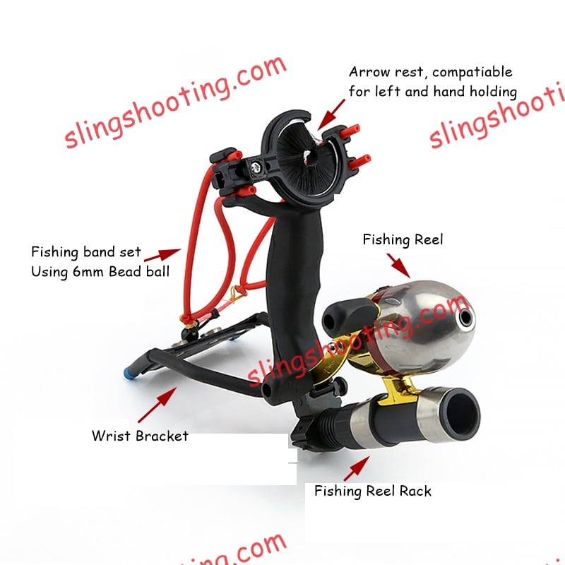 Qice Jichang Slingshot With Wrist Bracket, Configurable Sling Bow For  Fishing