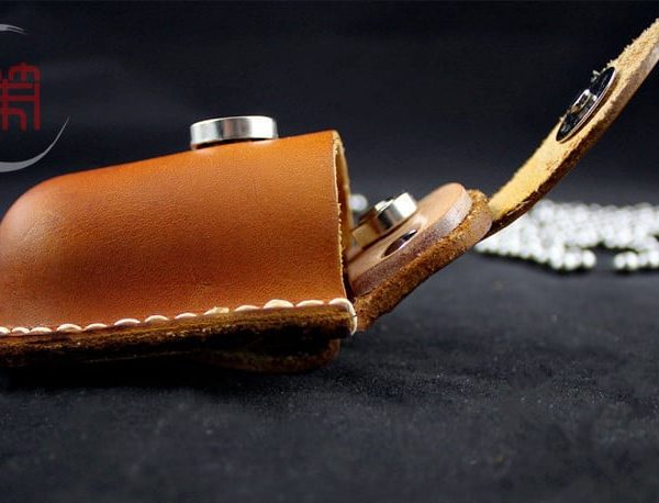 cow leather catapult ammo holder